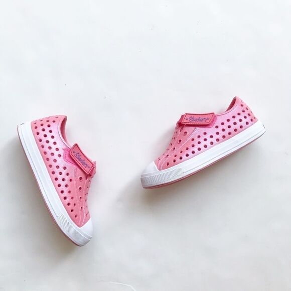Sketchers pink iridescent water shoes EUC size 10 - Picture 1 of 6